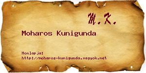 Moharos Kunigunda névjegykártya